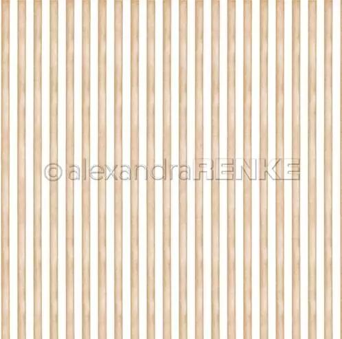 Papier - Watercolor stripes goose dark