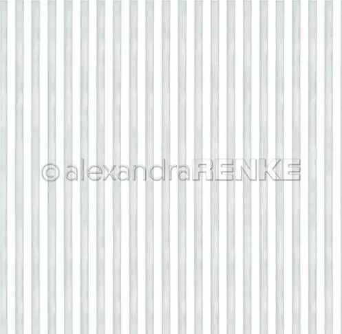 Papier - Watercolor stripes polar bear