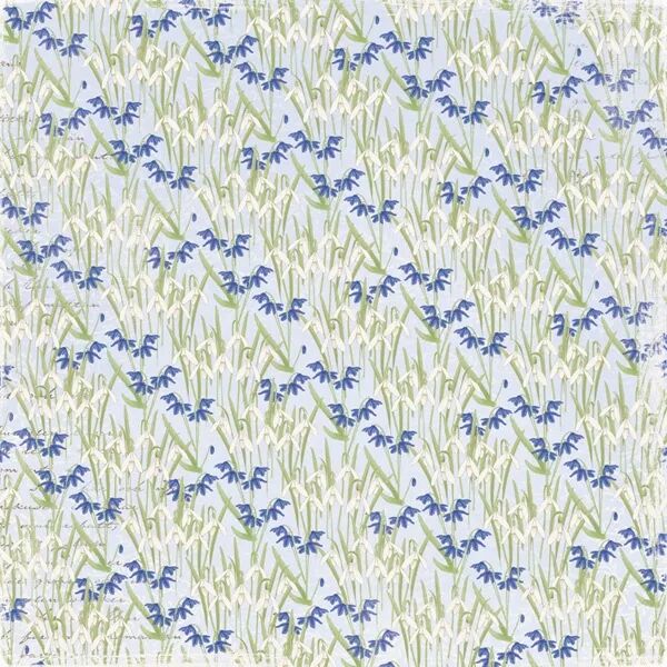 Papier 12x12 - Antligen - Varlokar / fond de fleurs - Maja Design