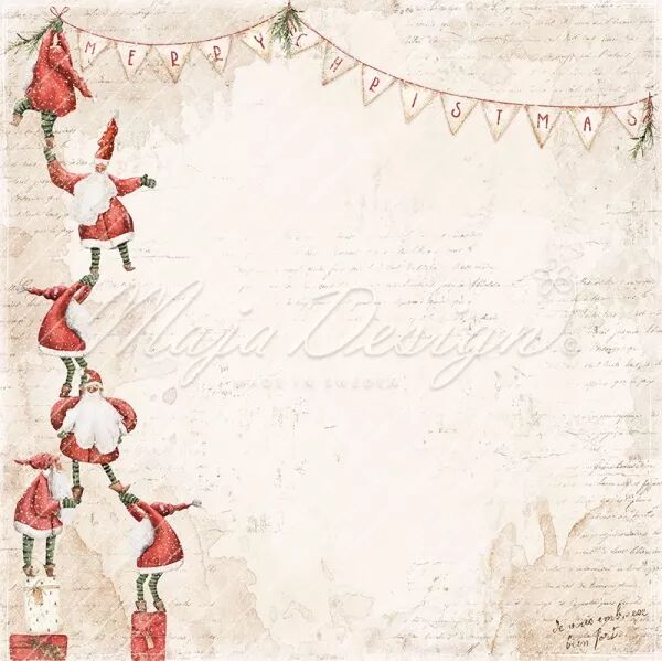 Papier 12x12 - Happy Christmas -  Maja Design