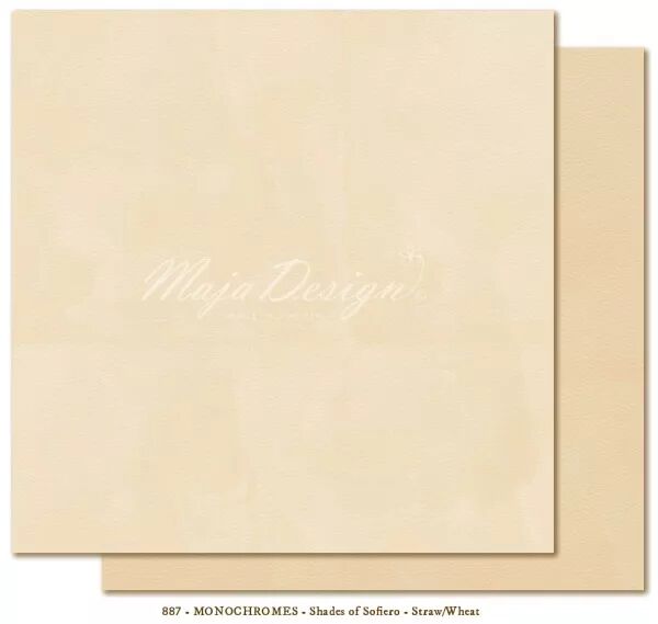 Papier 12x12 - Sofiero - Straw/Wheat - Paille/Bl� -  Maja Design