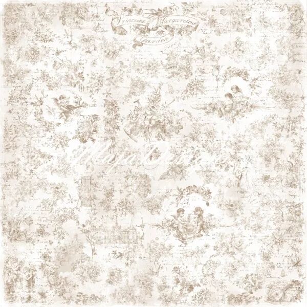 Papier 12x12 - Sofiero - Toile de Jouy - Maja Design