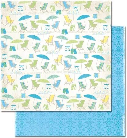 Papier 12x12 - Sommartider - Sol och bad / Ciel bleu clair - Maja Design