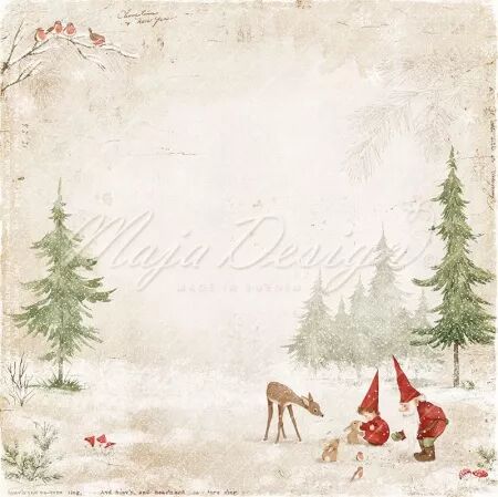 Papier 12x12 - Woodland Christams -  Maja Design