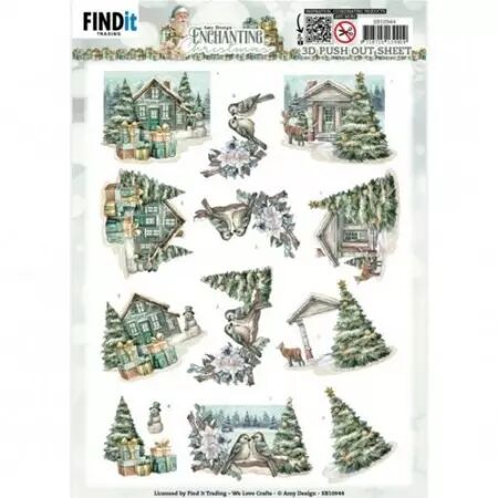 Papier 3D Push out - Enchanting Christmas