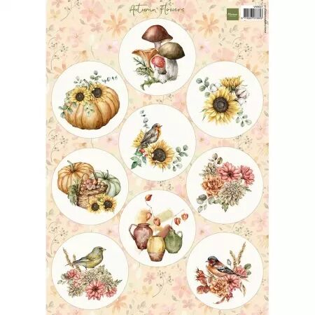 Papier à découper - Autumn Flowers- Marianne design