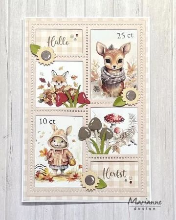 Papier &agrave; d&eacute;couper - Autumn Stamps - Marianne design