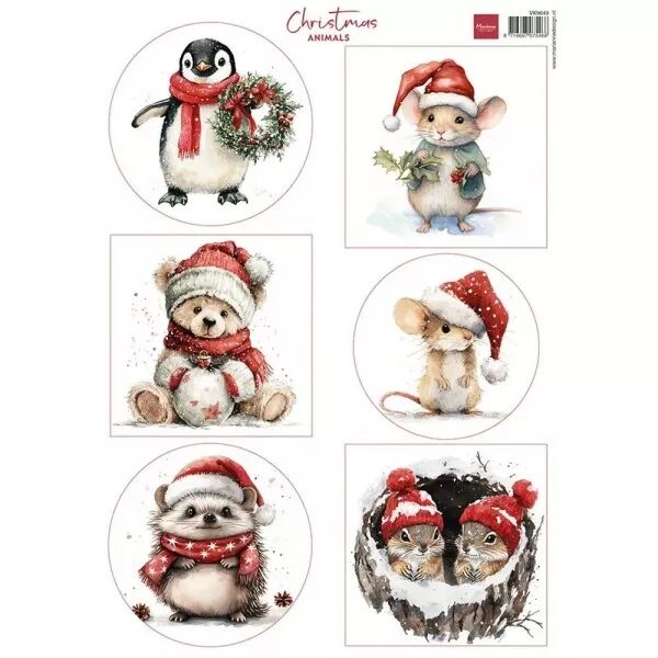 Papier � d�couper - Christmas Animals - Marianne design
