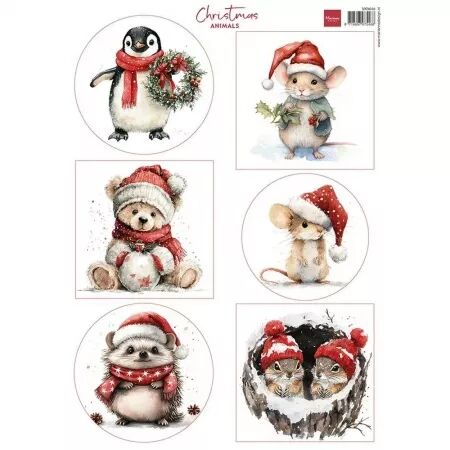 Papier &agrave; d&eacute;couper - Christmas Animals - Marianne design