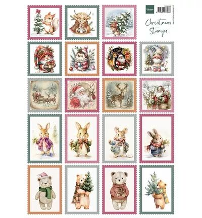 Papier &agrave; d&eacute;couper - Christmas Stamps - Marianne design
