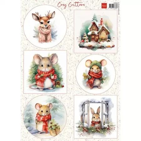 Papier à découper - Cosy Critters - Marianne design