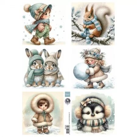 Papier à découper - Cosy Winter - by Fairybells - Marianne design