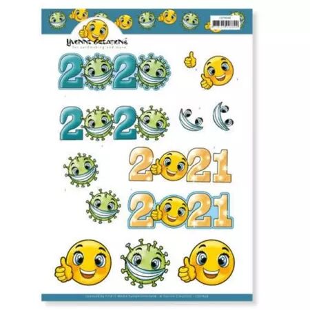 Papier à découper - Covid free 2021