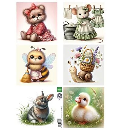 Papier à découper - Cute Animals - by Fairybells - Marianne design