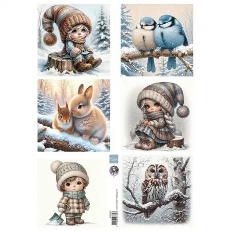 Papier à découper - Dreamy Winter - by Fairybells - Marianne design