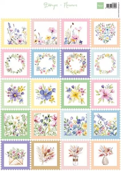 Papier � d�couper - Flowers - Marianne design