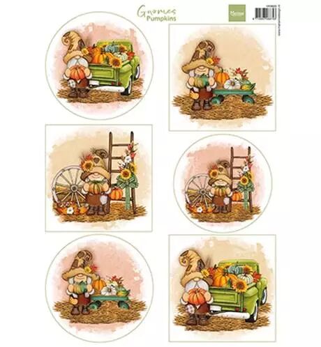 Papier � d�couper - Gnomes Pumpkins