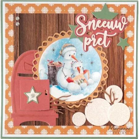 Papier &agrave; d&eacute;couper - Happy Snowmen - Marianne design