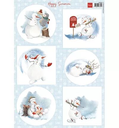 Papier � d�couper - Happy Snowmen - Marianne design