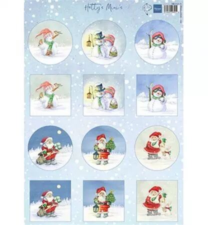 Papier à découper - Hetty\'s Minis - Snowmen & Santa