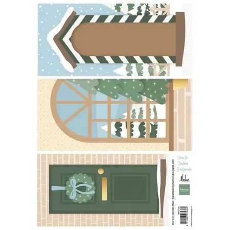 Papier à découper - Home for Christmas by Marleen - Marianne design