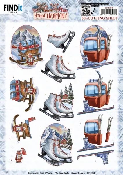 Papier � d�couper - Hygge Harmonie - Winter Sports