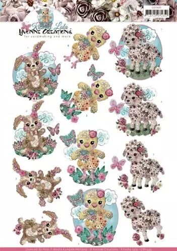 Papier � d�couper - Kitschy Baby Animals