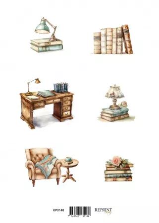 Papier &agrave; d&eacute;couper - La biblioth&egrave;que - Reprint Hobby