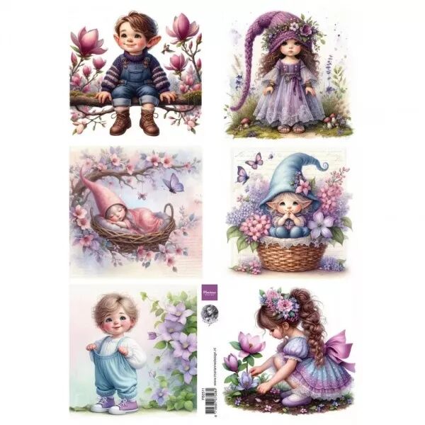 Papier � d�couper - Magical garden - by Fairybells - Marianne design