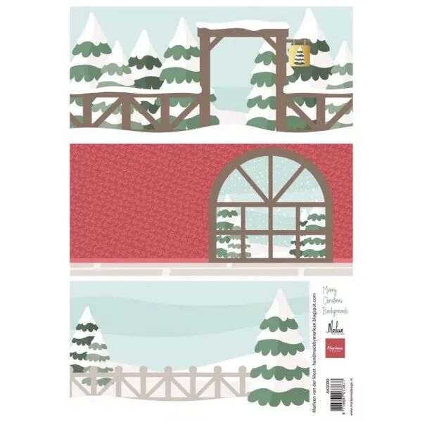 Papier � d�couper - Merry Christmas Background - Marianne design