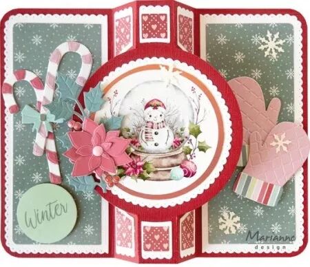 Papier à découper - Merry Snowmen - Marianne design