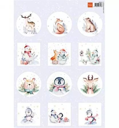 Papier à découper - Minis - Merry Animals