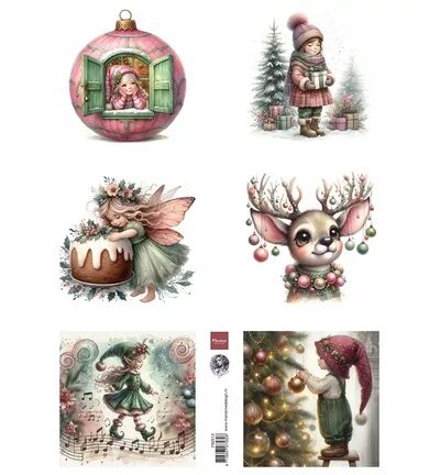 Papier &agrave; d&eacute;couper - No&euml;l enchant&eacute; - Fairybells - Marianne design