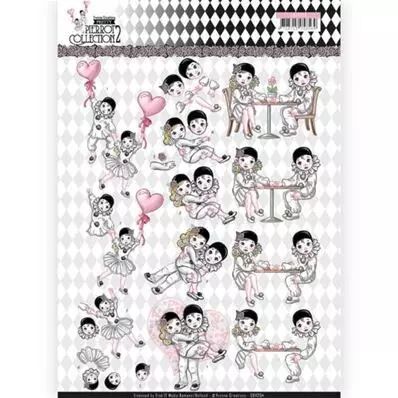 Papier � d�couper - Pierrot