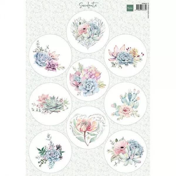 Papier � d�couper - Succulents - Marianne design
