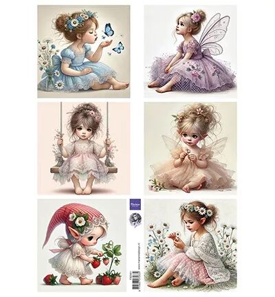 Papier à découper - Sweet Fairies - by Fairybells - Marianne design