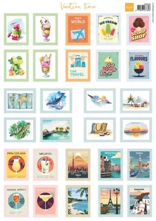 Papier à découper - Vacation TIme - Marianne design