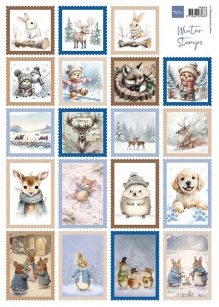 Papier � d�couper - Winter Stamps - Marianne design