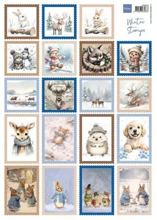 Papier &agrave; d&eacute;couper - Winter Stamps - Marianne design