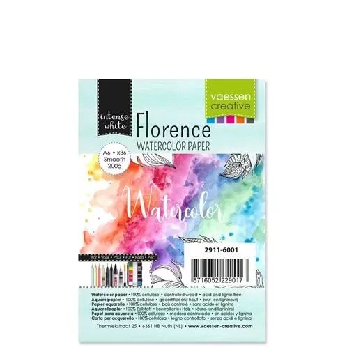 Papier Aquarelle A6 Lisse  - 200g - Blanc - 36 feuilles