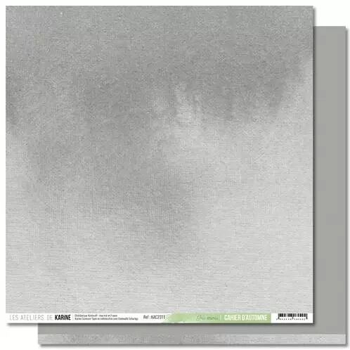 Papier Back to Basics - Cahier d\'automne - Gris souris