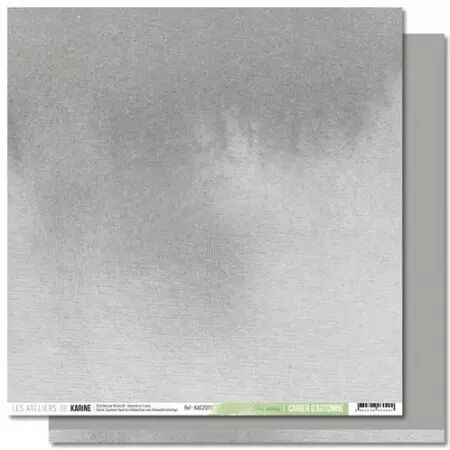 Papier Back to Basics - Cahier d\'automne - Gris souris