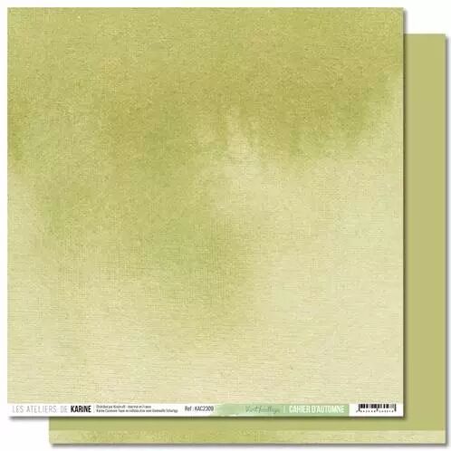 Papier Back to Basics - Cahier d\'automne - Vert feuillage