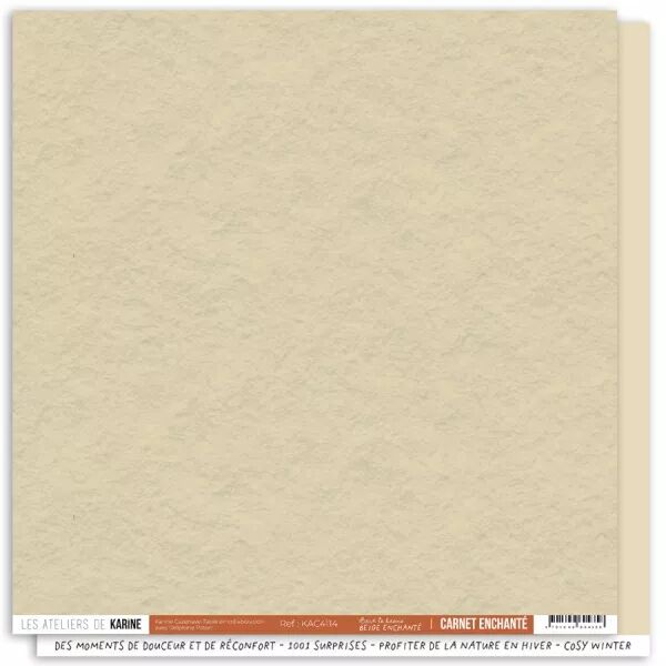 Papier Back to Basics - Carnet Enchant� - Beige - Les Ateliers de Karine