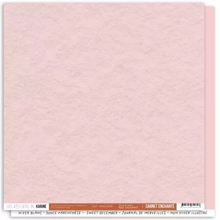 Papier Back to Basics - Carnet Enchanté - Rose - Les Ateliers de Karine