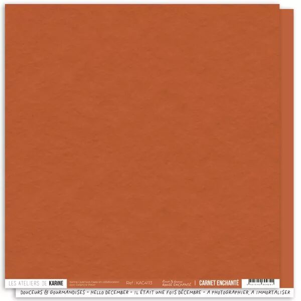 Papier Back to Basics - Carnet Enchant� - Rouge - Les Ateliers de Karine