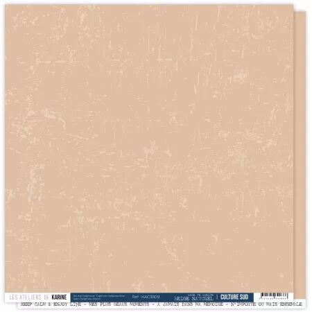 Papier Back to Basics - Culture sud - Beige Naturel