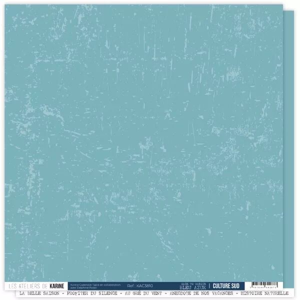Papier Back to Basics - Culture sud - Bleu Azur
