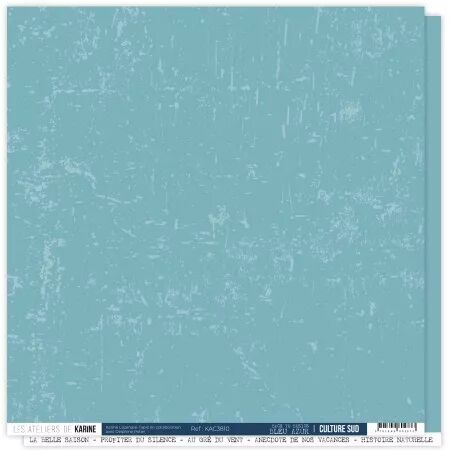 Papier Back to Basics - Culture sud - Bleu Azur