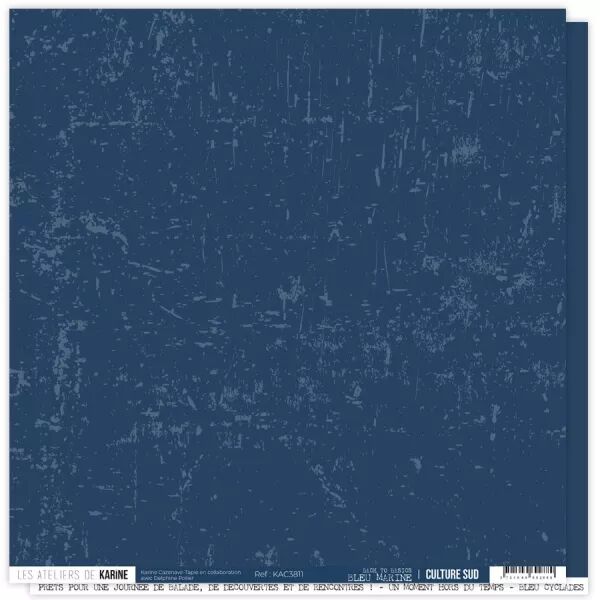 Papier Back to Basics - Culture sud - Bleu Marine